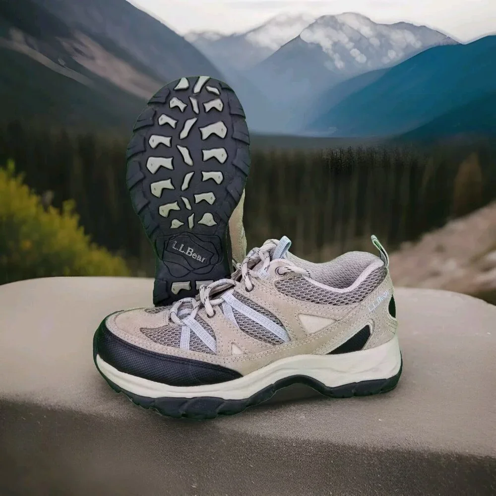 ✅LL Bean Trail Model 4 Hiking Sneakers Brown Leather Ventilated Women's 6M🌎 - Picture 4 of 12